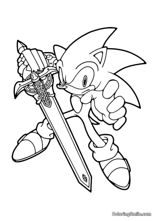Épée de Sonic Épée de Sonic - Page de Coloriage