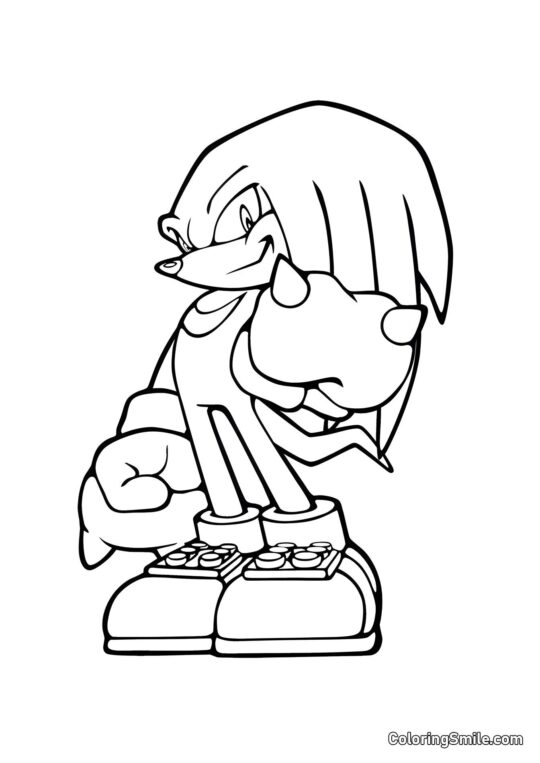 Knuckles Échidné Knuckles Échidné - Page de Coloriage