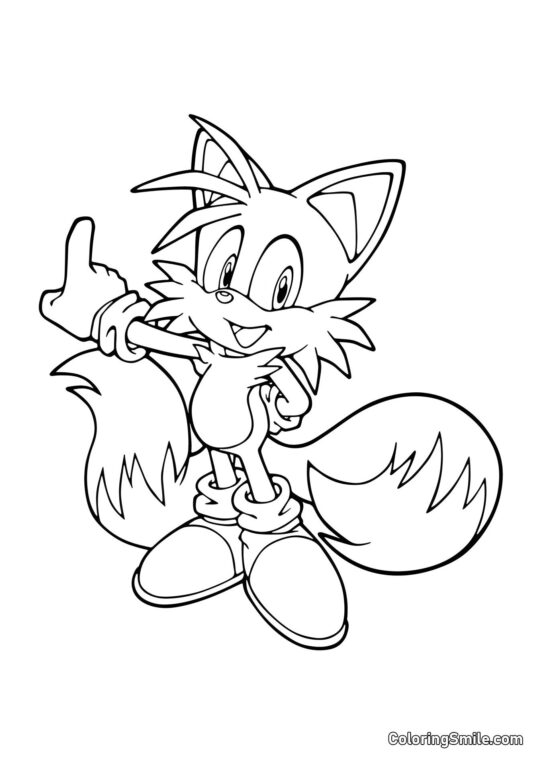 Tails le Renard de Sonic Tails le Renard de Sonic - Page de Coloriage