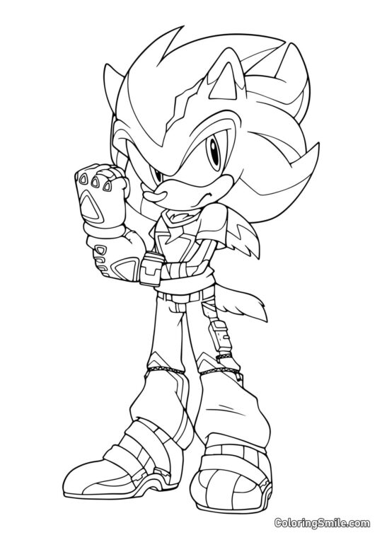 Sonic avec le Gant de Thanos Sonic avec le Gant de Thanos - Page de Coloriage