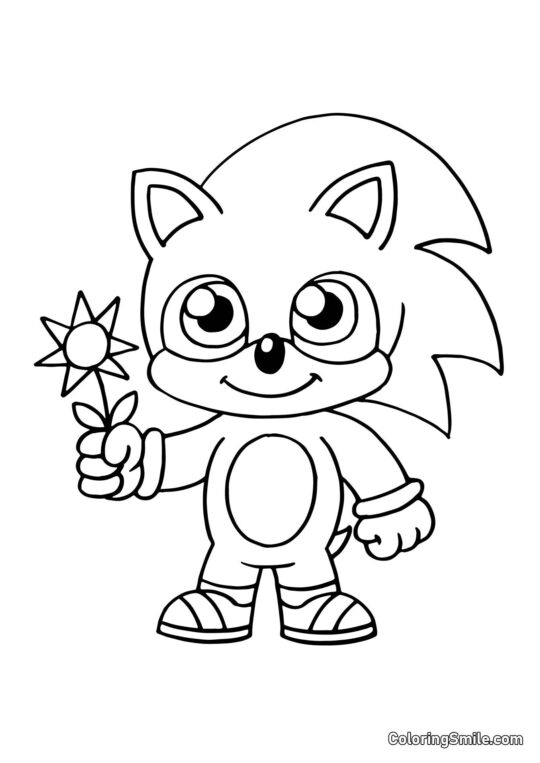 Bébé Sonic Bébé Sonic - Page de Coloriage