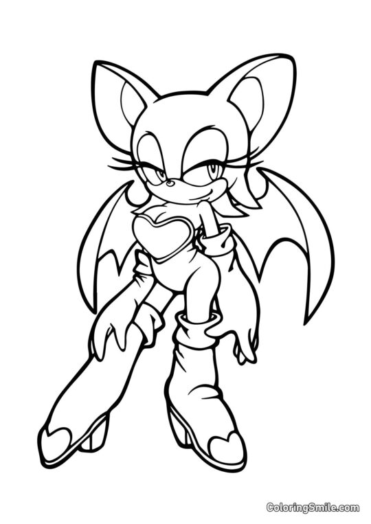 Rouge de Sonic Rouge de Sonic - Page de Coloriage