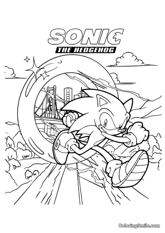 Image de Sonic Image de Sonic - Page de Coloriage