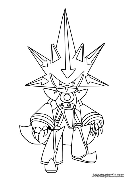 L’armure de Sonic L’armure de Sonic - Page de Coloriage