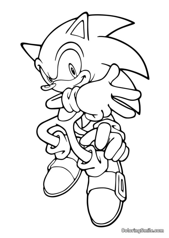 Sonic (Sonic) Sonic (Sonic) - Page de Coloriage