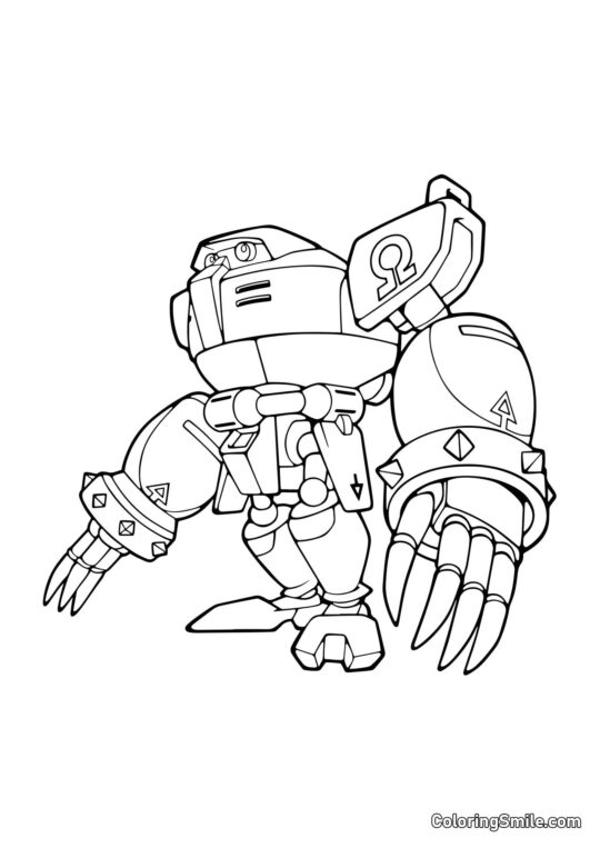 Robot E-123 Omega de Sonic Robot E-123 Omega de Sonic - Page de Coloriage