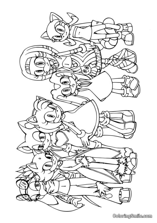 Filles de Sonic Filles de Sonic - Page de Coloriage