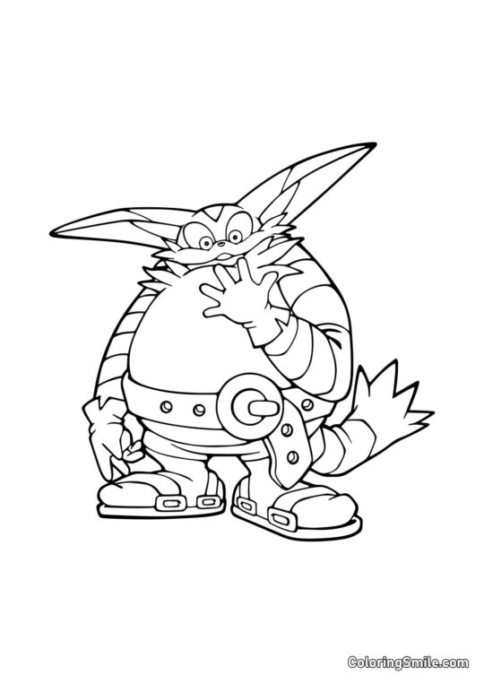 Big le Chat de Sonic Big le Chat de Sonic - Page de Coloriage