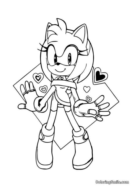 Amy Rose Fashionista Amy Rose Fashionista - Page de Coloriage