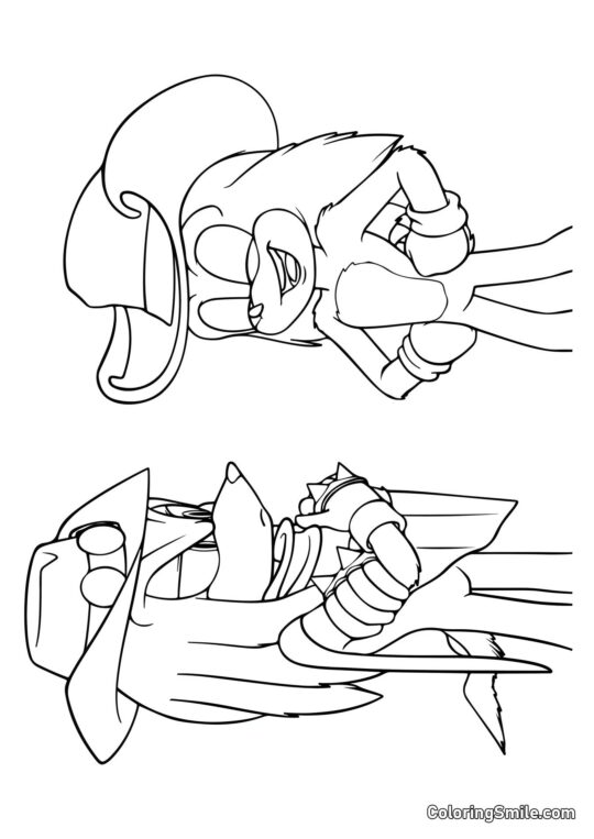 Échidnés de Sonic Échidnés de Sonic - Page de Coloriage