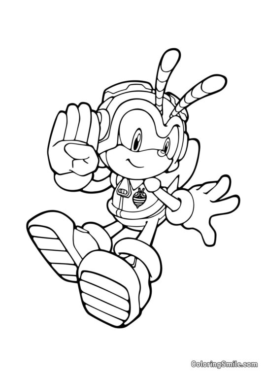Charmy Abeille de Sonic Charmy Abeille de Sonic - Page de Coloriage