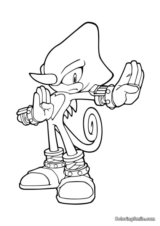 Espio le Caméléon de Sonic Espio le Caméléon de Sonic - Page de Coloriage