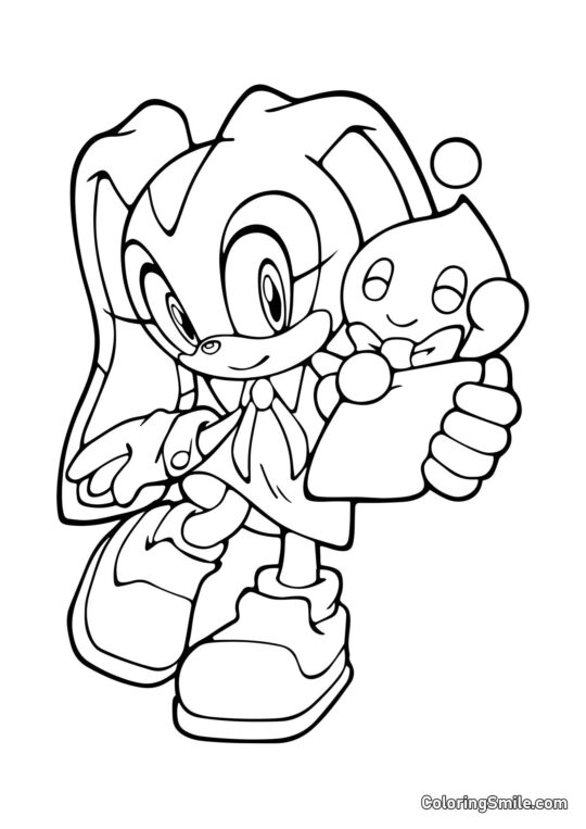 Cream le Lapin de Sonic Cream le Lapin de Sonic - Page de Coloriage