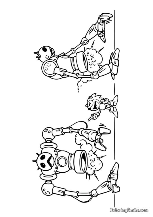 Sonic et Robots Sonic et Robots - Page de Coloriage