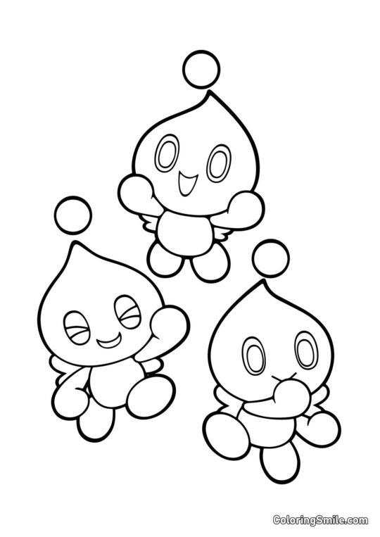 Chao Animaux de Sonic Chao Animaux de Sonic - Page de Coloriage
