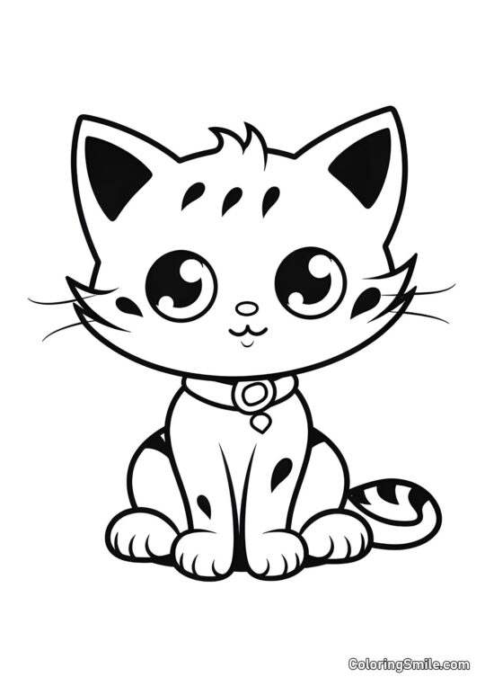 Chaton Mignon pour Enfants - Page de Coloriage