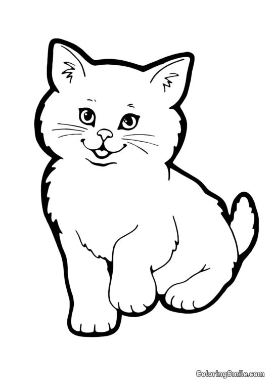 Chat Mignon - Page de Coloriage