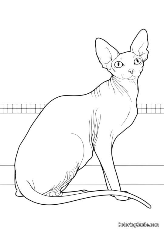 Chat de Race Royale - Page de Coloriage