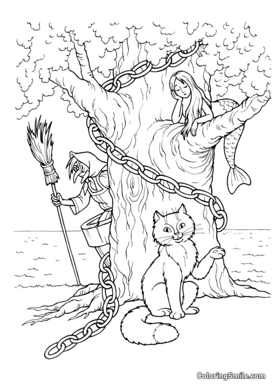 Chat Savant - Page de Coloriage