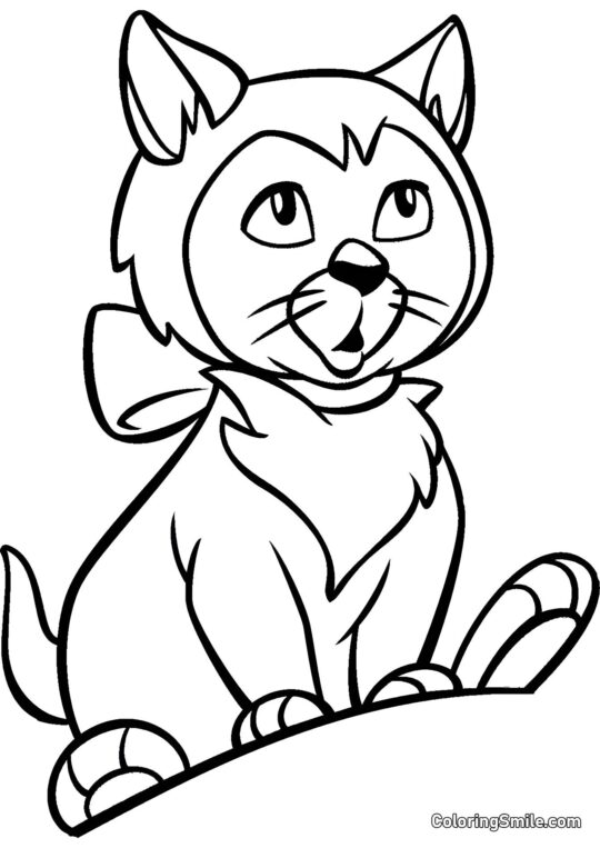 Chat Surpris - Page de Coloriage