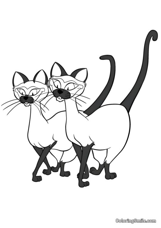 Chats Aristocrates - Page de Coloriage