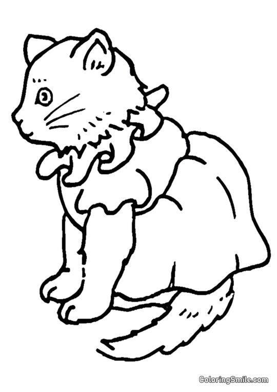 Chat Gentil - Page de Coloriage