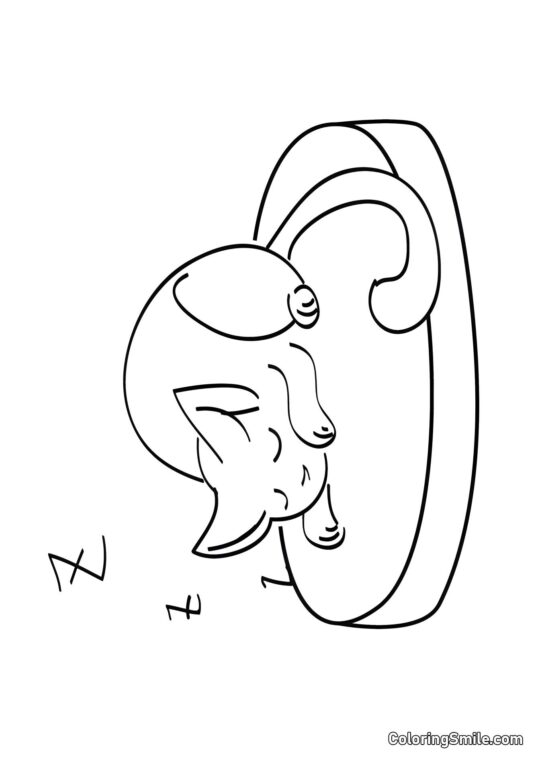 Chaton Doucement Dormant - Page de Coloriage