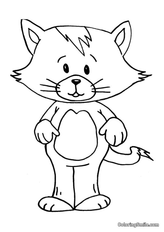 Chat Confus - Page de Coloriage