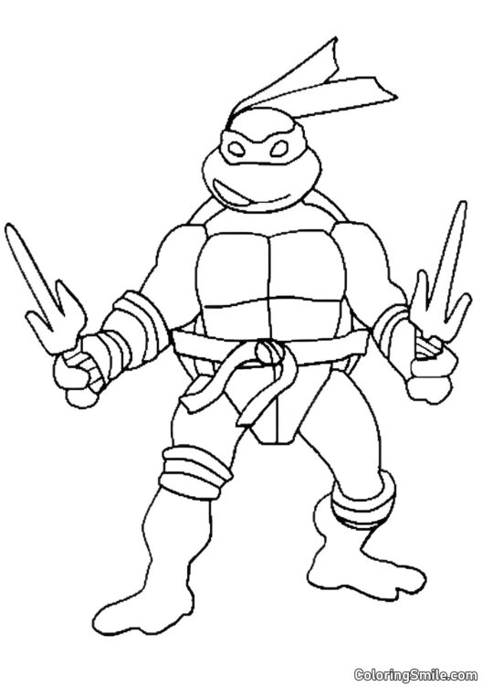 Raphaël en Position - Page de Coloriage