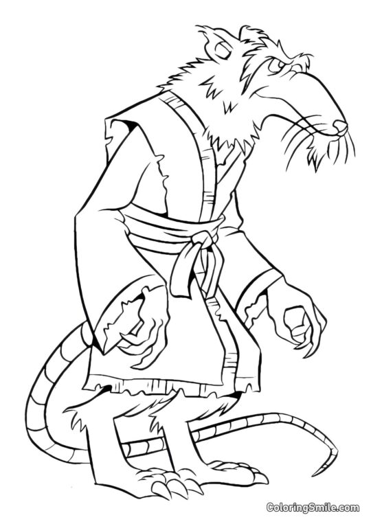 Maître Splinter - Page de Coloriage