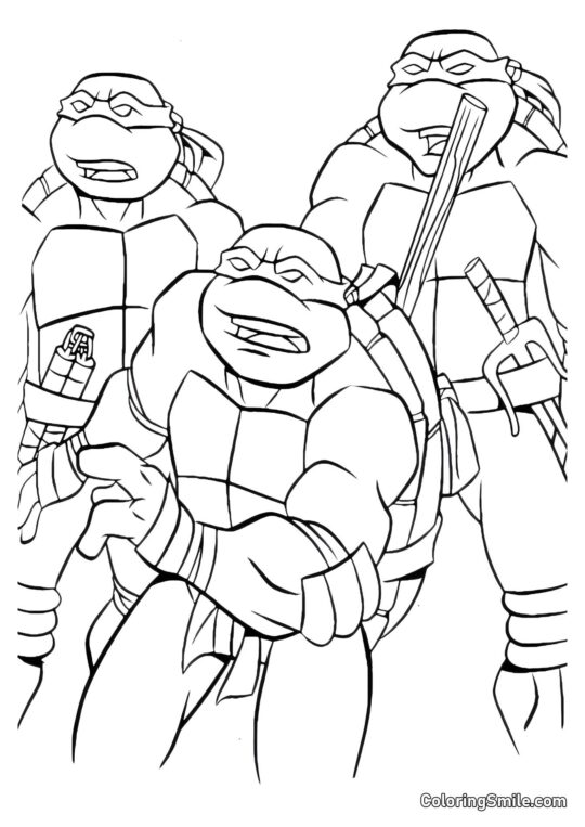 Les Tortues Ninja dans la Peur - Page de Coloriage