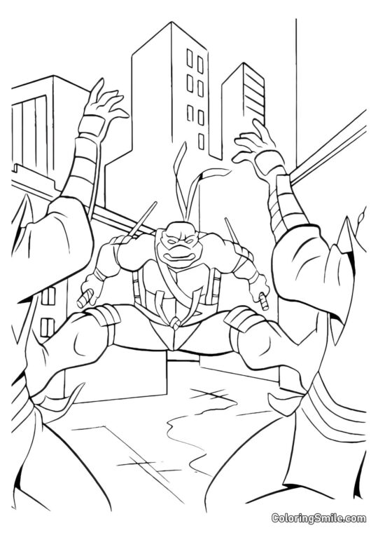 Raphaël a Défait Deux d&rsquo;un Coup - Page de Coloriage