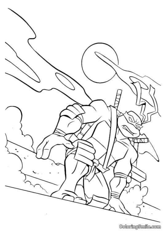 Léonardo au Clair de Lune - Page de Coloriage