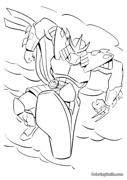 Shredder Frappe - Page de Coloriage