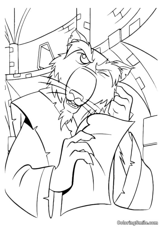 Maître Splinter en Réflexion - Page de Coloriage