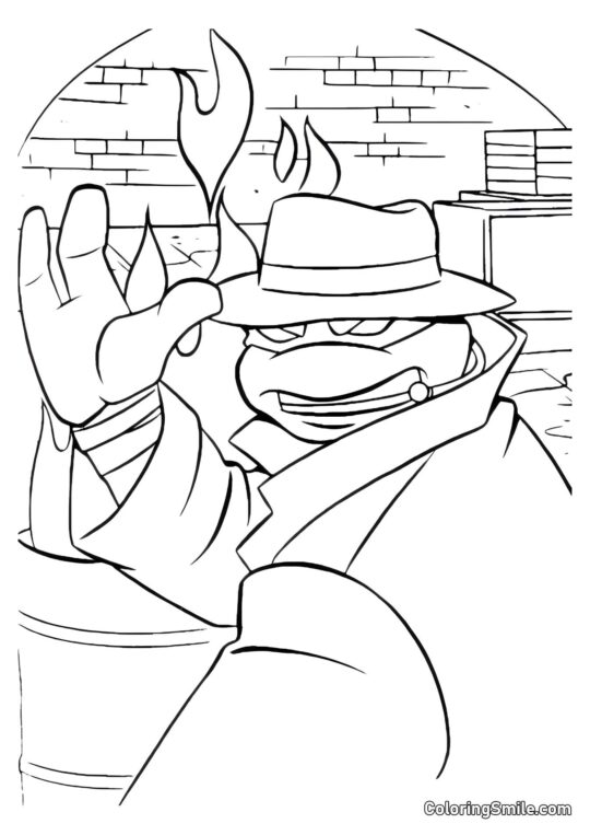 La Tortue Ninja dans une Ruelle Sombre - Page de Coloriage