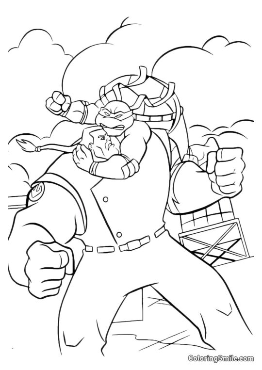 La Tortue Ninja Attaque - Page de Coloriage