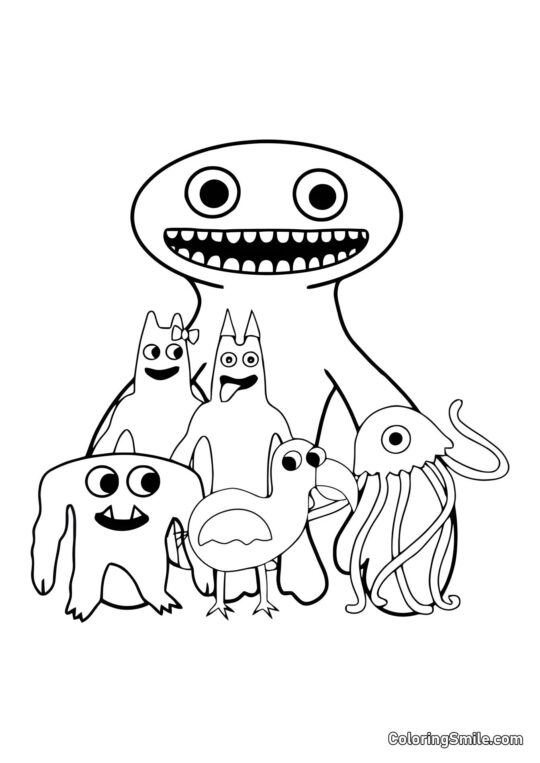 Personnages Banban 2 - Page de Coloriage