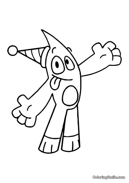 Banban en chapeau de Noël - Page de Coloriage