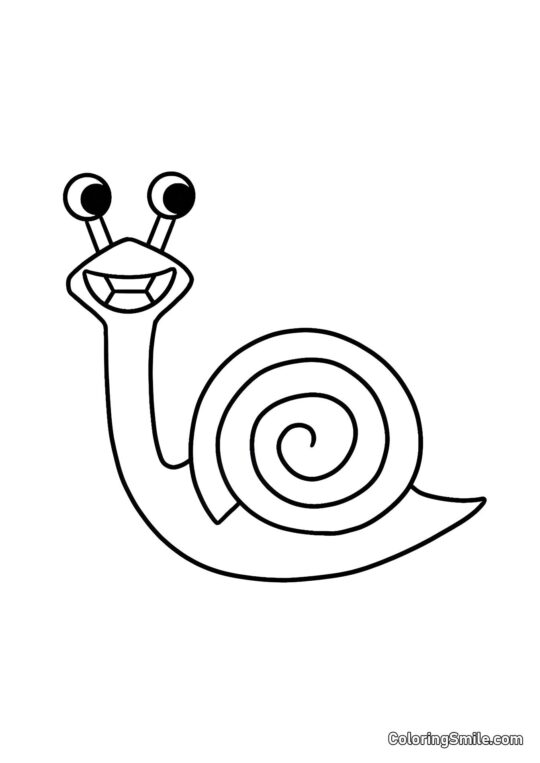 Escargot Selene jaune - Page de Coloriage