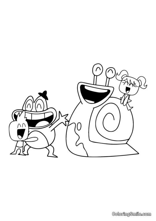 Héros mignons de la maternelle Banban 2 - Page de Coloriage