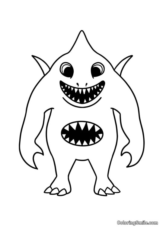 Requin Sharky Clie de la maternelle Banban - Page de Coloriage