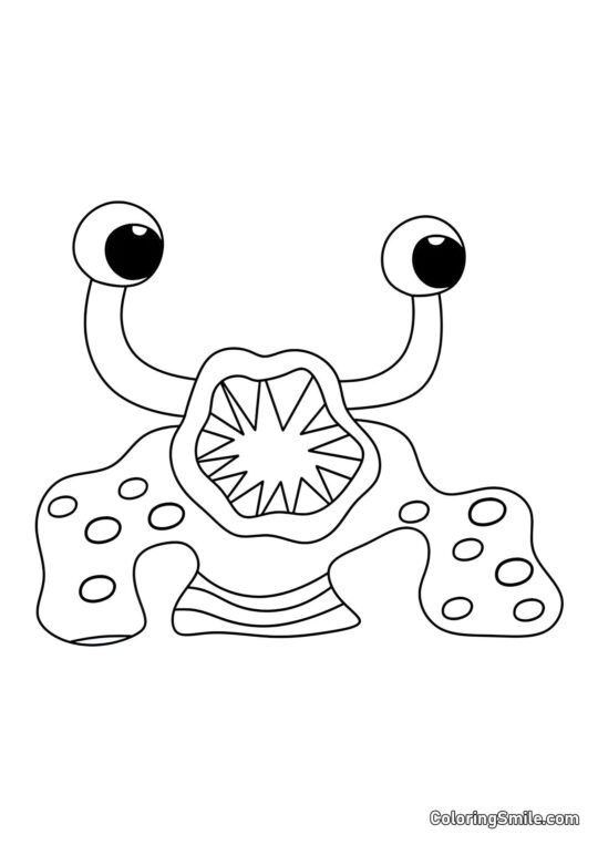 Monstre dentu Nibbler - Page de Coloriage