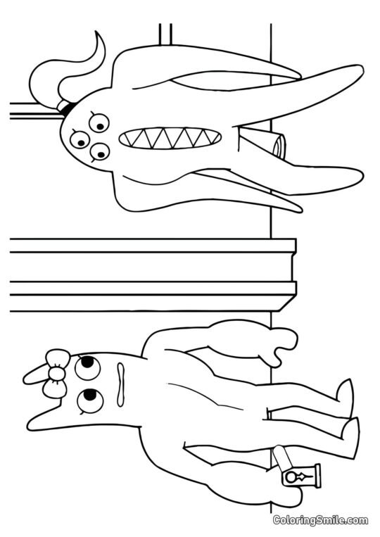 Banbalina et Nabnalina - Page de Coloriage