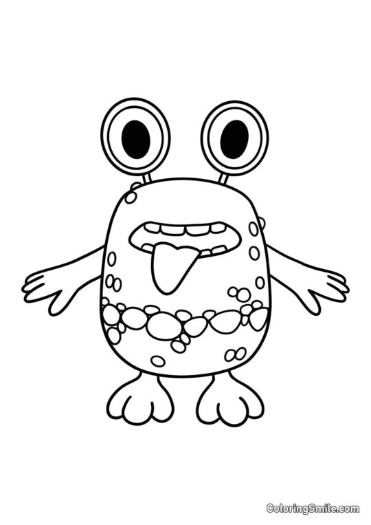 Mars jaune de la maternelle Banban - Page de Coloriage