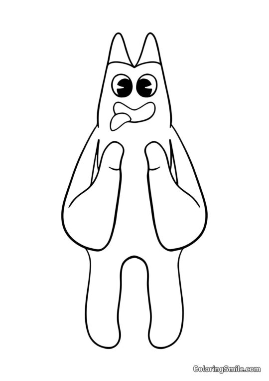 Monstre rouge Banban - Page de Coloriage