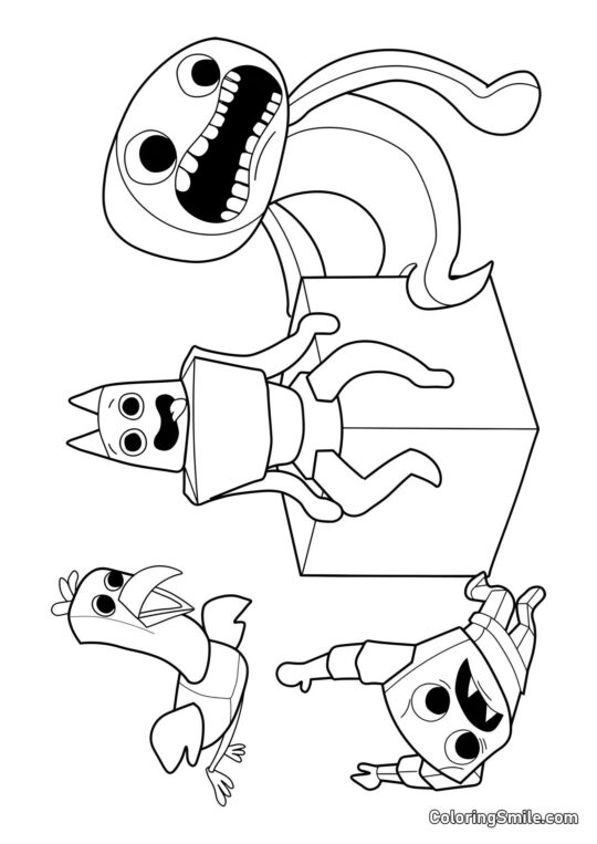 Personnages de la maternelle Banban 2 - Page de Coloriage