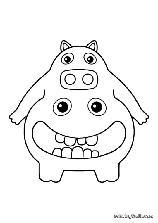 Chef Pigster rose de la maternelle Banban - Page de Coloriage