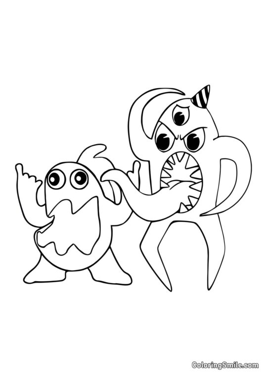 Joel puant et Nabnab - Page de Coloriage