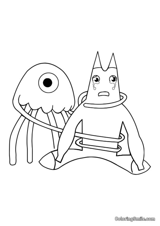 Stinger Flynn et Banban - Page de Coloriage